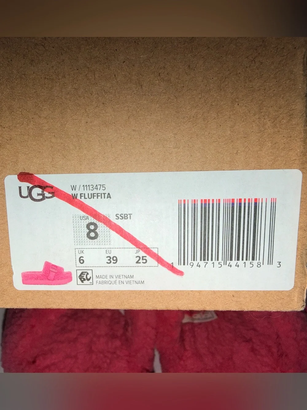 UGG Fluffita Slides in Taffy Pink • Women’s Size 8